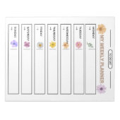 Bloc-note Page Floral Weekly Planner (Devant)