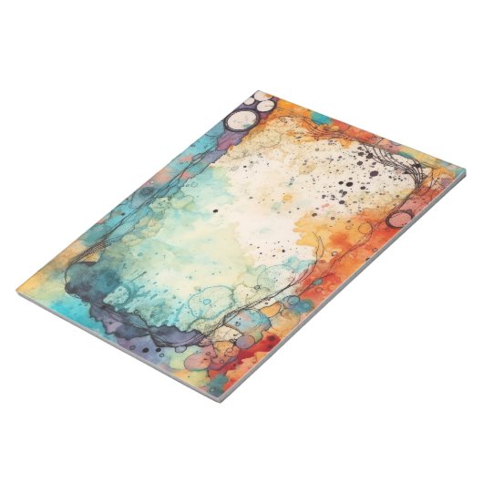 Bloc-note Page Fractionnements orange, Turquoise, couleur d' (Incliné)