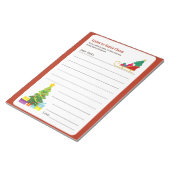 Bloc-note Page Lettre au Père Noël Activité de vacances (Incliné)