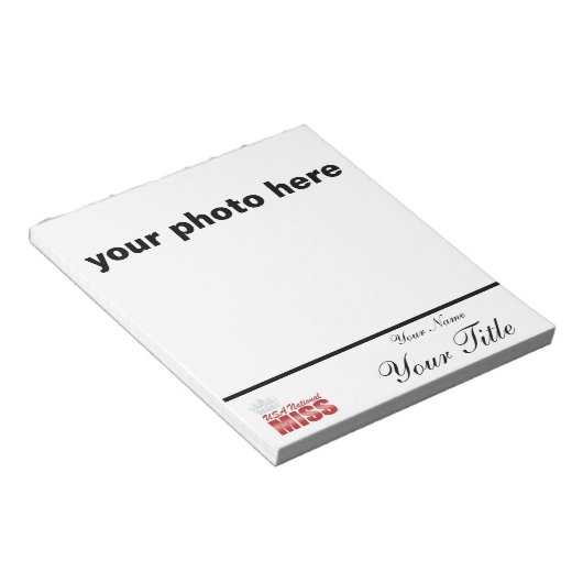 Bloc-note Pageant autograph pad - customize with your name (Incliné)