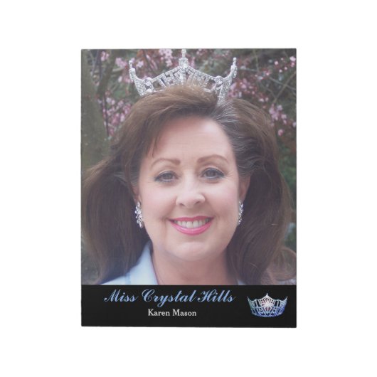 Bloc-note Pageant de style Miss America Pageant Crown Autogr (Tourné)