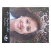 Bloc-note Pageant de style Miss America Pageant Crown Autogr (Devant)