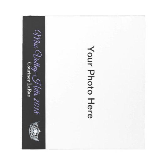 Bloc-note Pageant photo style Miss America Autographe (Devant)