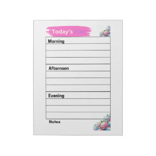 Bloc-note Pages de l'hortensia rose du plan d'aujourd'hui 