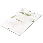 Bloc-note Pages de recette de cerise rouge botanique (Incliné)