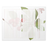 Bloc-note Pages de recette de cerise rouge botanique (Devant)