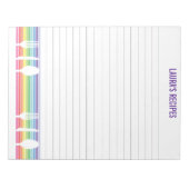 Bloc-note Pages de recette d'écriture linéaire Pad personnal (Devant)