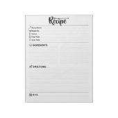 Bloc-note Pages de recette vierges / Papiers | Recharge Mini (Tourné)