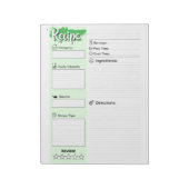 Bloc-note Pages de recettes de base pour chefs personnalisés (Tourné)