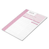 Bloc-note Pages d'évaluation de la lecture de Rose Cashmere (Incliné)