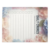 Bloc-note Pages d'hydrangea pour les tâches quotidiennes (Devant)