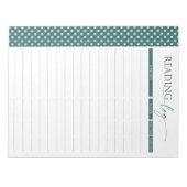 Bloc-note Pages du journal de lecture antiverte (Devant)