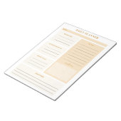 Bloc-note Pages du planificateur quotidien couleur neutre mi (Incliné)