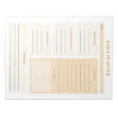 Bloc-note Pages du planificateur quotidien couleur neutre mi (Devant)