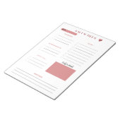 Bloc-note Pages du planificateur quotidien rose vierge (Incliné)