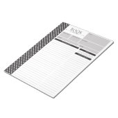 Bloc-note Pages Noir et Blanc de révision de lecture Bloc-no (Incliné)