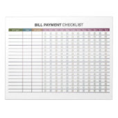 Bloc-note Paiement minimal de la facture (Devant)