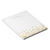 Bloc-note Pailleté Chic Glam Faux Confettis avec nom  (Incliné)