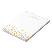 Bloc-note Pailleté Chic Glam Faux Confettis avec nom  (Tourné)