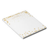 Bloc-note Pailleté Chic Glam Faux Confettis avec nom (Incliné)