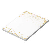 Bloc-note Pailleté Chic Glam Faux Confettis avec nom (Tourné)