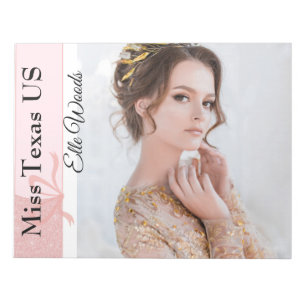 Bloc-note Pailleté pastel personnalisé