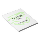 Bloc-note Pailleté vert simple ajoutez votre logo numéro (Incliné)