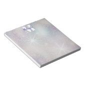 Bloc-note Paillettes argentées avec étoiles (Incliné)