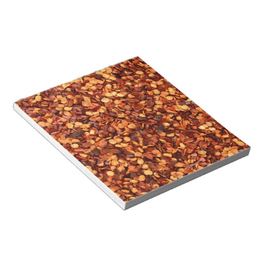 Bloc-note Paillettes rouges de piment séché chaud (Incliné)