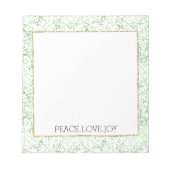 Bloc-note Paillettes Vertes Points Dorés Glitz   (Devant)