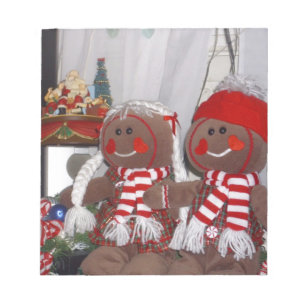 Bloc-note Pain d'épices de Noël Couple Plush Animaux farcis