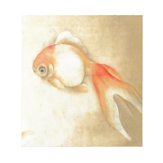 Bloc-note Paisible poisson rouge japonais (Devant)