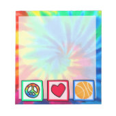 Bloc-note Paix, Amour, Basket-ball (Devant)