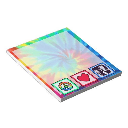 Bloc-note Paix, amour, chimie (Incliné)