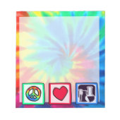 Bloc-note Paix, amour, chimie (Devant)