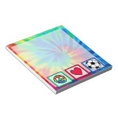 Bloc-note Paix, Amour, Football (Incliné)