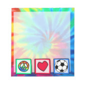 Bloc-note Paix, Amour, Football (Devant)
