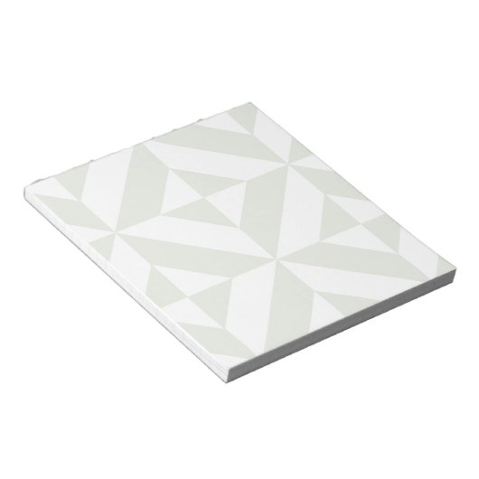 Bloc-note Pale Gray Geometric Deco Cube Pattern (Incliné)