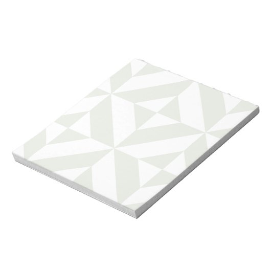 Bloc-note Pale Gray Geometric Deco Cube Pattern (Tourné)