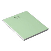 Bloc-note Pale Green Professional Unique Classic Votre nom (Incliné)