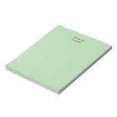 Bloc-note Pale Green Professional Unique Classic Votre nom (Tourné)