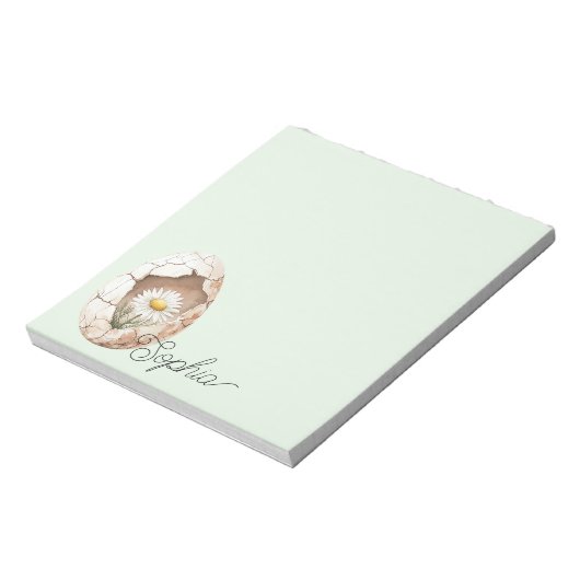 Bloc-note Pale Mint Egg Daisy Flower (Tourné)