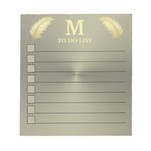 Bloc-note Palm Tropical d'or feuille
