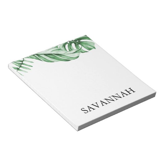 Bloc-note Palme de verdure Tropical Notes personnelles Pad (Incliné)