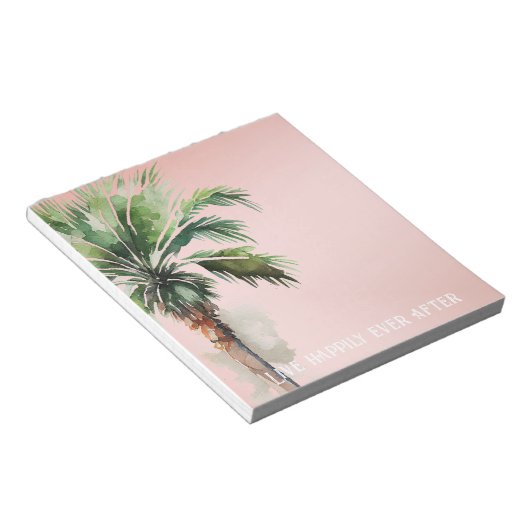 Bloc-note Palmier Tropical Rose-Brut (Incliné)