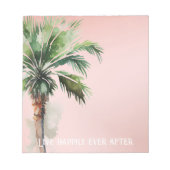 Bloc-note Palmier Tropical Rose-Brut (Devant)