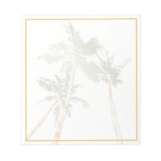 Bloc-note Palmiers Tropicaux Hawaï Bordure Dorée