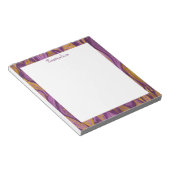 Bloc-note Panache prune violet or abstrait feuillage (Incliné)