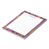 Bloc-note Panache prune violet or abstrait feuillage (Tourné)