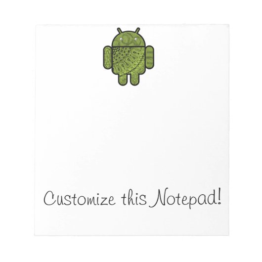 Bloc-note Pancho Doodle Character pour le robot Android™ (Devant)